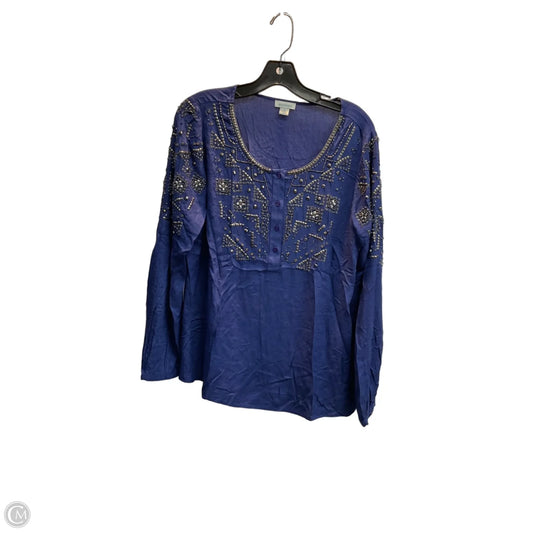 Top Long Sleeve By Sundance In Blue, Size: M
