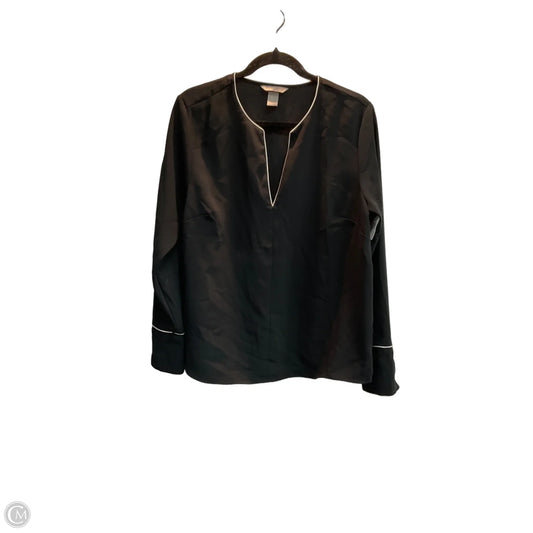 Blouse Long Sleeve By H&m In Black, Size: L