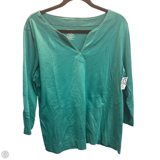 Top Long Sleeve By L.l. Bean In Green, Size: Xl