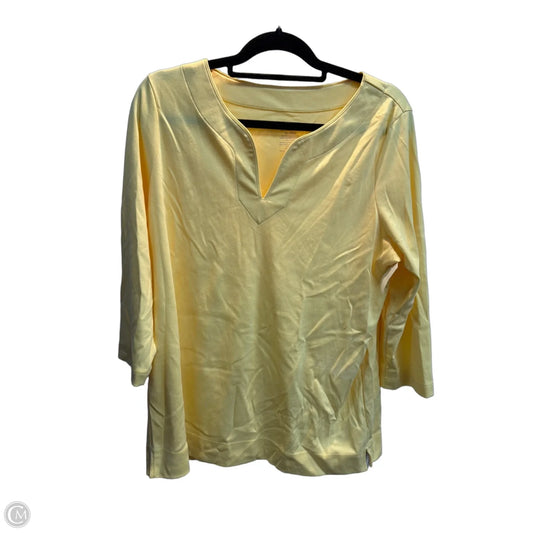 Top Long Sleeve By L.l. Bean In Yellow, Size: Xl