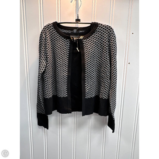 Top 2pc Sleeveless By Adrienne Vittadini In Black & Cream, Size: S