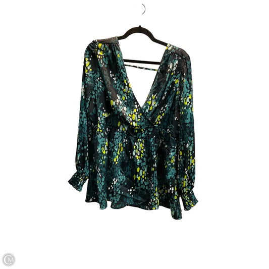 Blouse Long Sleeve By Torrid In Multi-colored, Size: 1x
