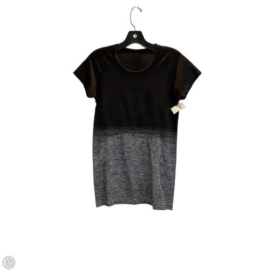Athletic Top Short Sleeve By Lululemon In Black, Size: M