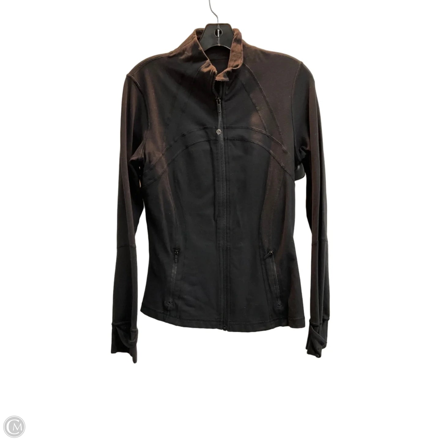 Athletic Jacket By Lululemon In Black, Size: M