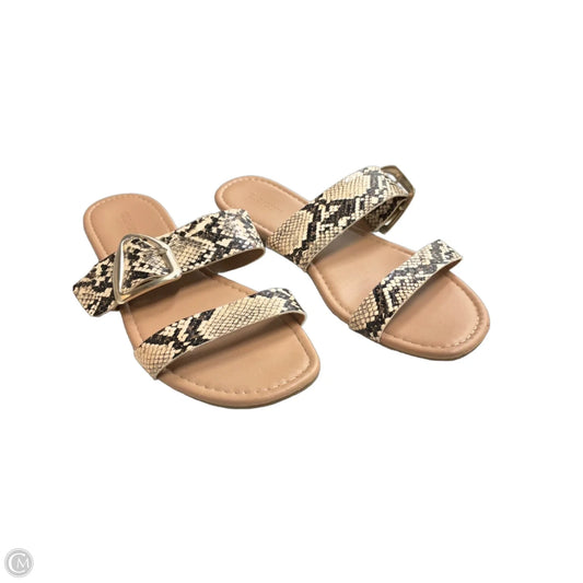 Sandals Flats By Old Navy In Snakeskin Print, Size: 8.5