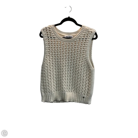 Vest Sweater By Dkny In Cream, Size: L