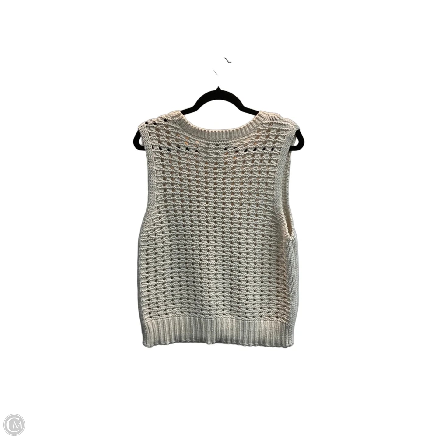 Vest Sweater By Dkny In Cream, Size: L