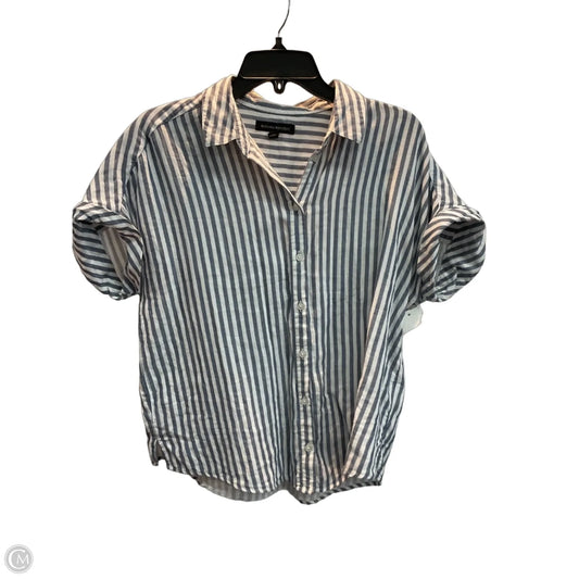 Top Short Sleeve By Banana Republic In Striped Pattern, Size: M