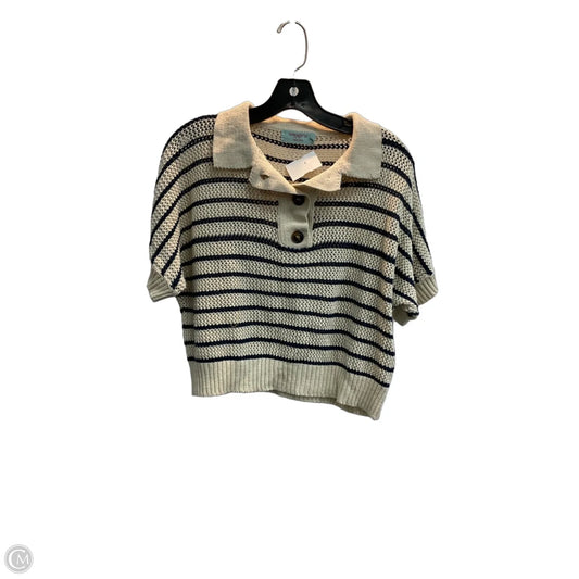 Top Short Sleeve By Mer Sea In Striped Pattern, Size: L