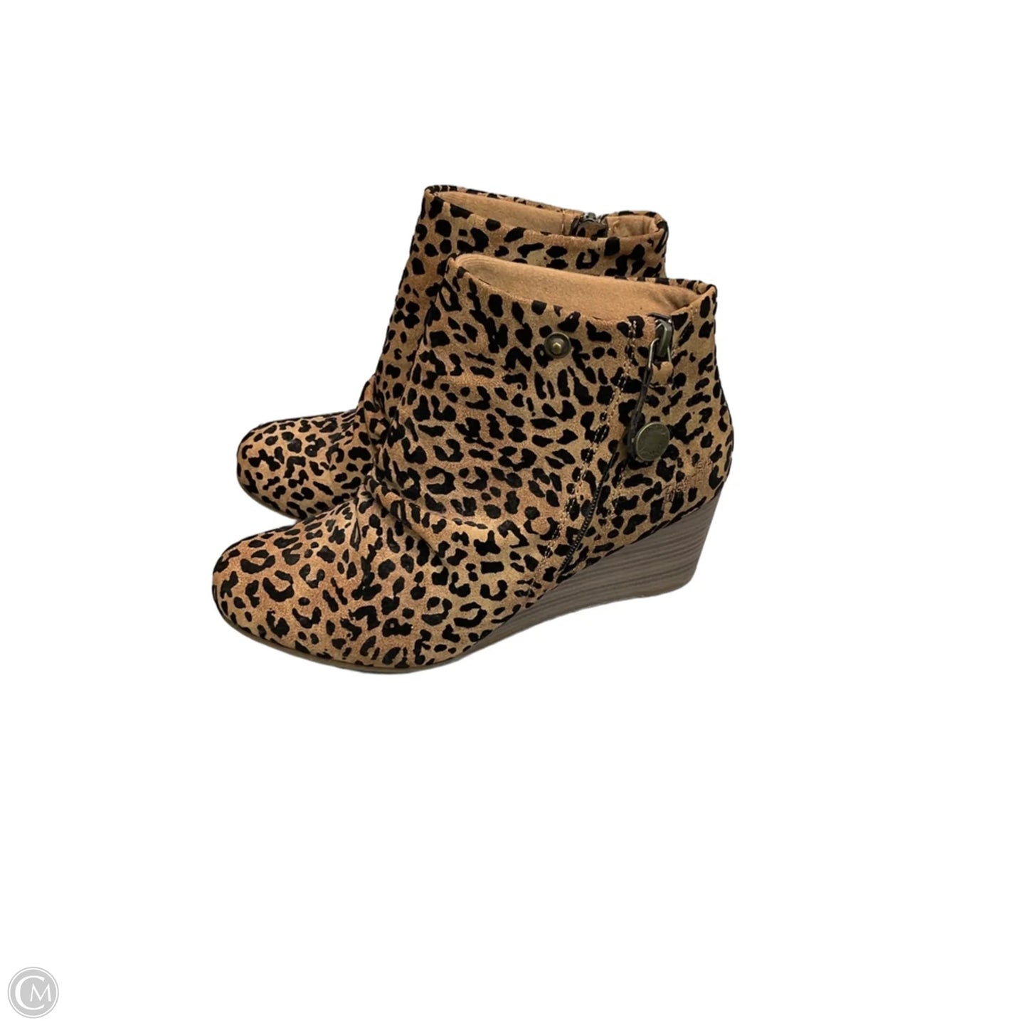 Boots Ankle Heels By Blowfish In Animal Print, Size: 10