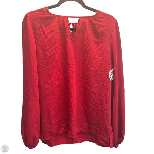 Top Long Sleeve By Maurices In Red, Size: L