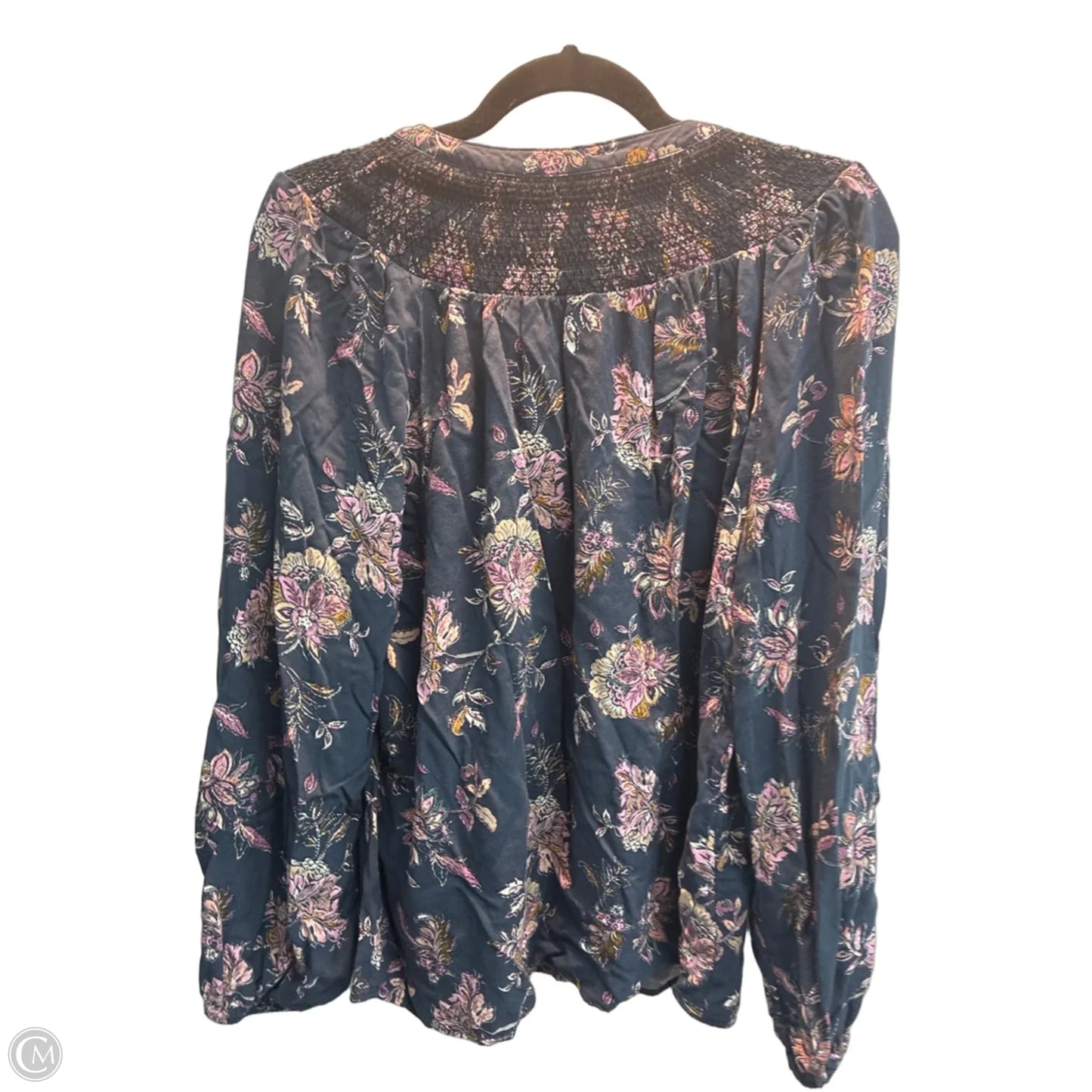 Top Long Sleeve By Maurices In Floral Print, Size: L
