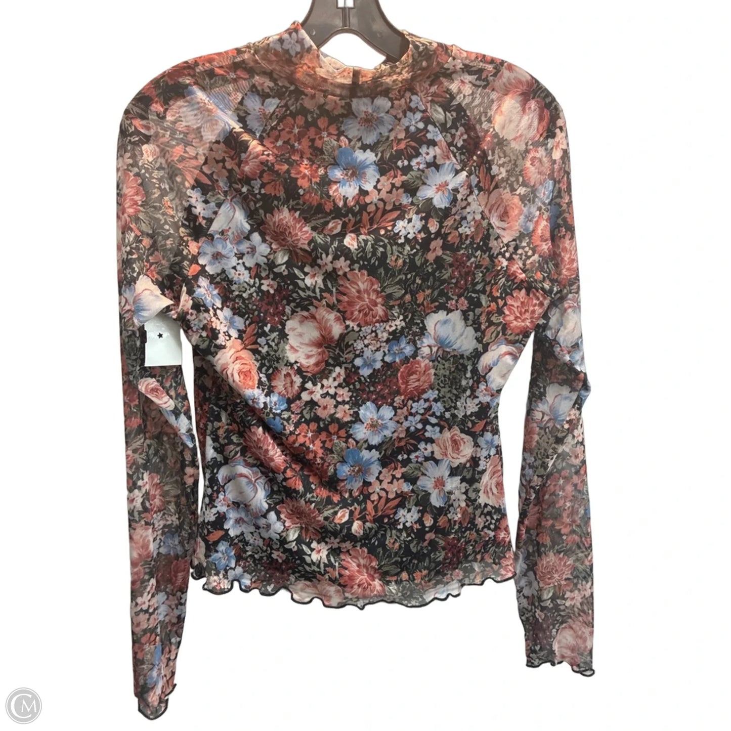 Top Long Sleeve By Clothes Mentor In Floral Print, Size: M