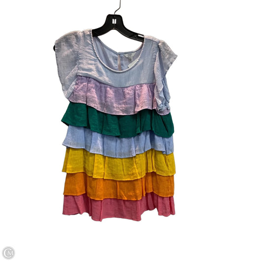 Top Short Sleeve By Crown And Ivy In Multi-colored, Size: L