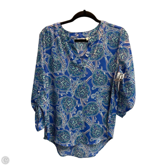 Top Long Sleeve By Cato In Paisley Print, Size: M