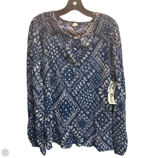 Top Long Sleeve By Old Navy In Paisley Print, Size: L