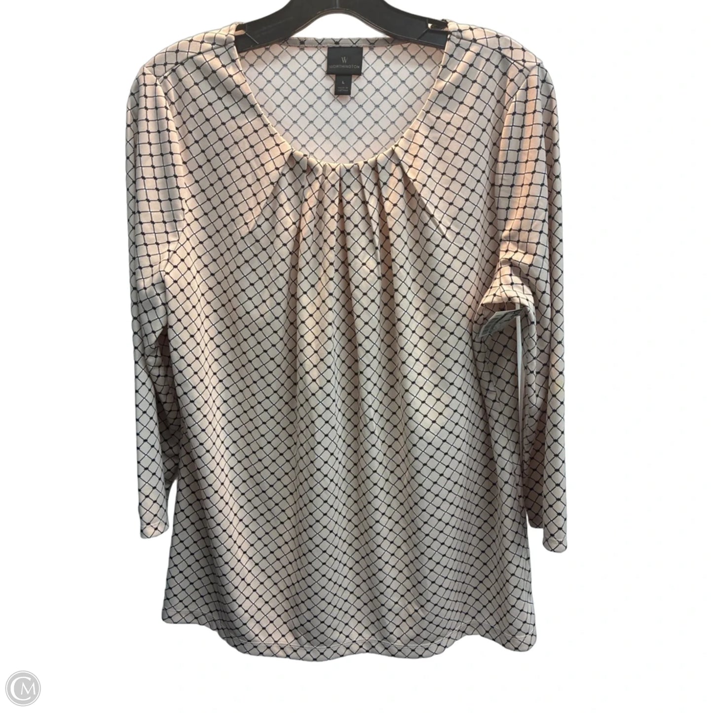 Top Long Sleeve By Worthington In Pink, Size: L