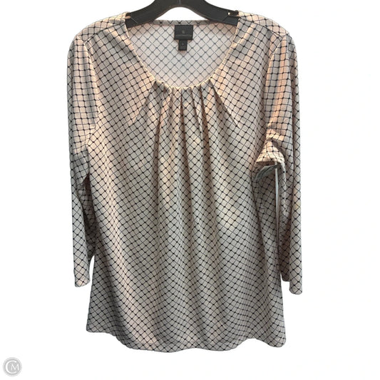 Top Long Sleeve By Worthington In Pink, Size: L