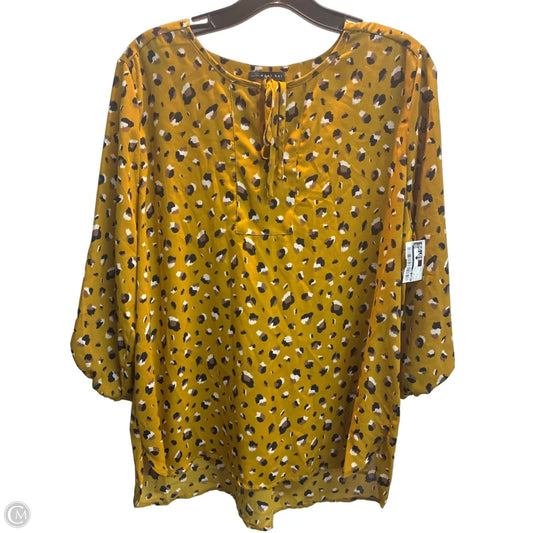 Top Long Sleeve By West Kei In Animal Print, Size: L