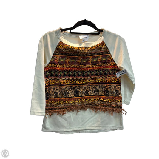 Top Long Sleeve By Olive And Oak In Animal Print, Size: M