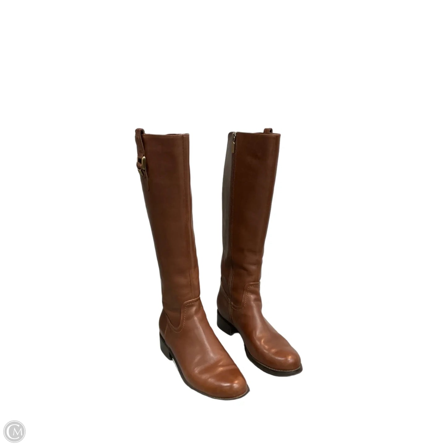 Boots Knee Heels By Blondo In Brown, Size: 6.5