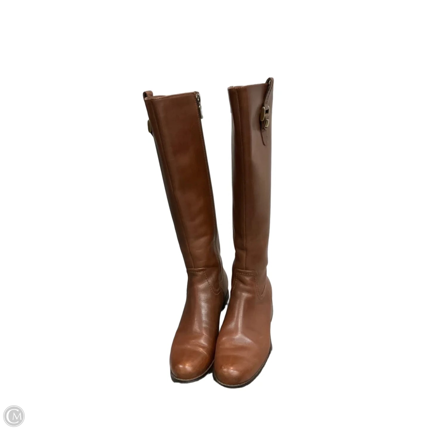 Boots Knee Heels By Blondo In Brown, Size: 6.5