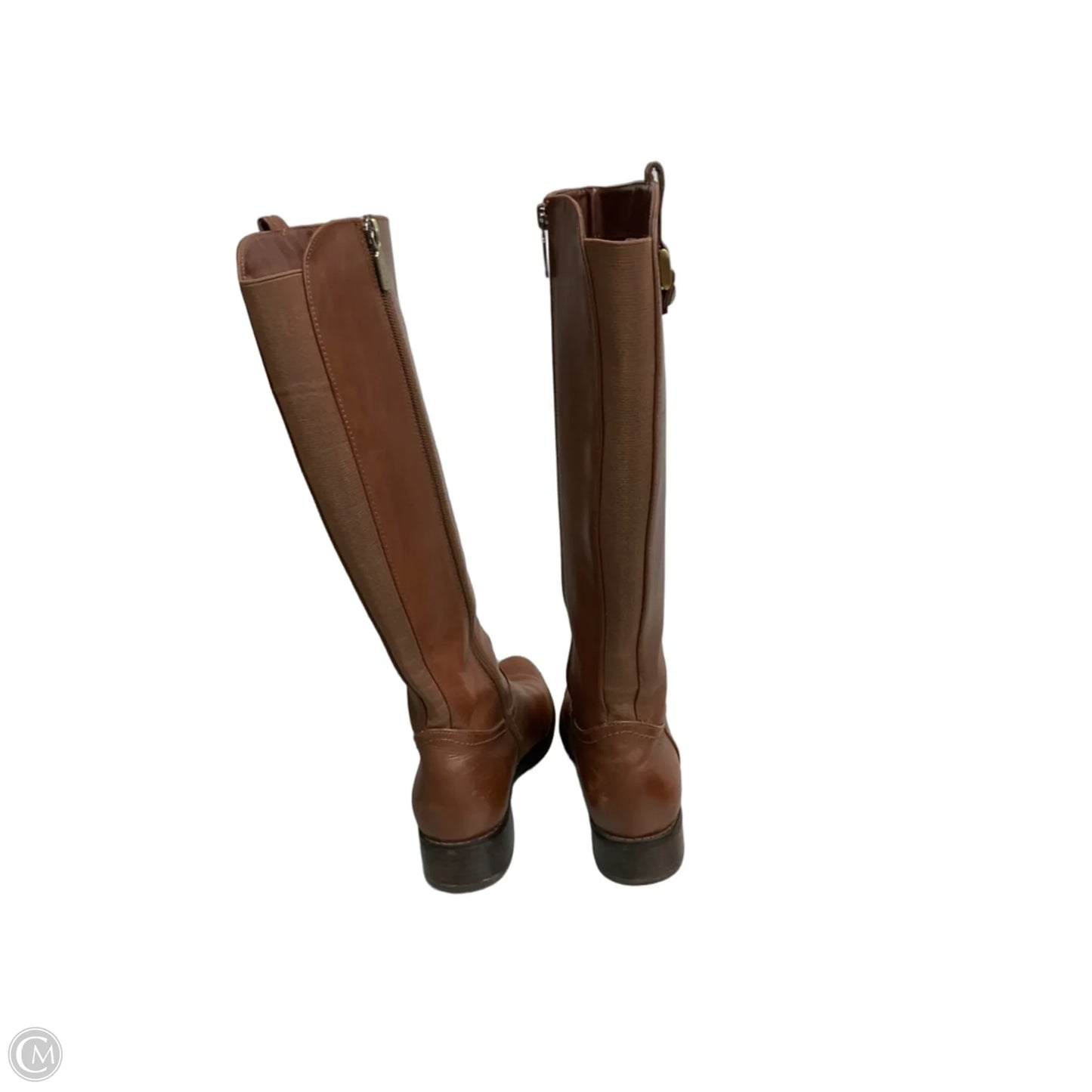 Boots Knee Heels By Blondo In Brown, Size: 6.5