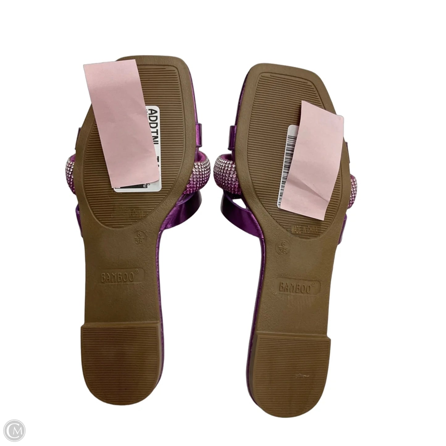 Sandals Flats By Bamboo In Purple, Size: 6