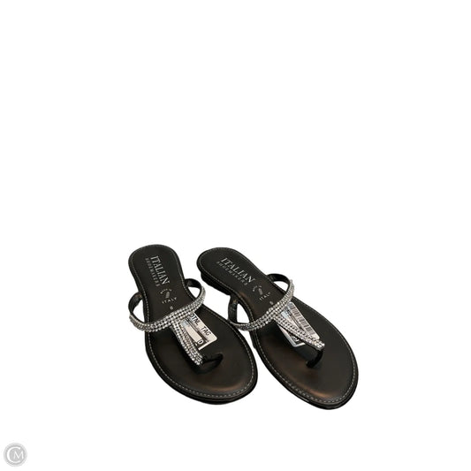 Sandals Flats By Italian Shoemakers In Black, Size: 8