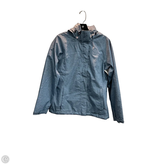 Jacket Windbreaker By Eddie Bauer In Blue, Size: S