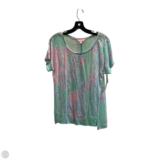 Top Short Sleeve Designer By Lilly Pulitzer In Multi-colored, Size: M