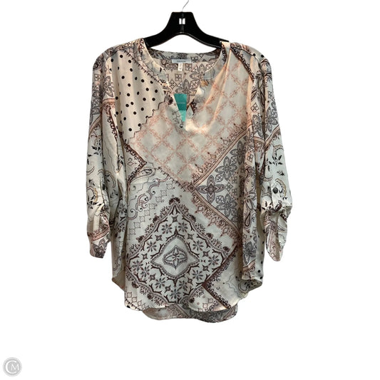 Blouse 3/4 Sleeve By Maurices In Multi-colored, Size: M