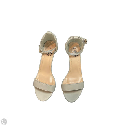 Sandals Heels Block By Clothes Mentor In Grey, Size: 8