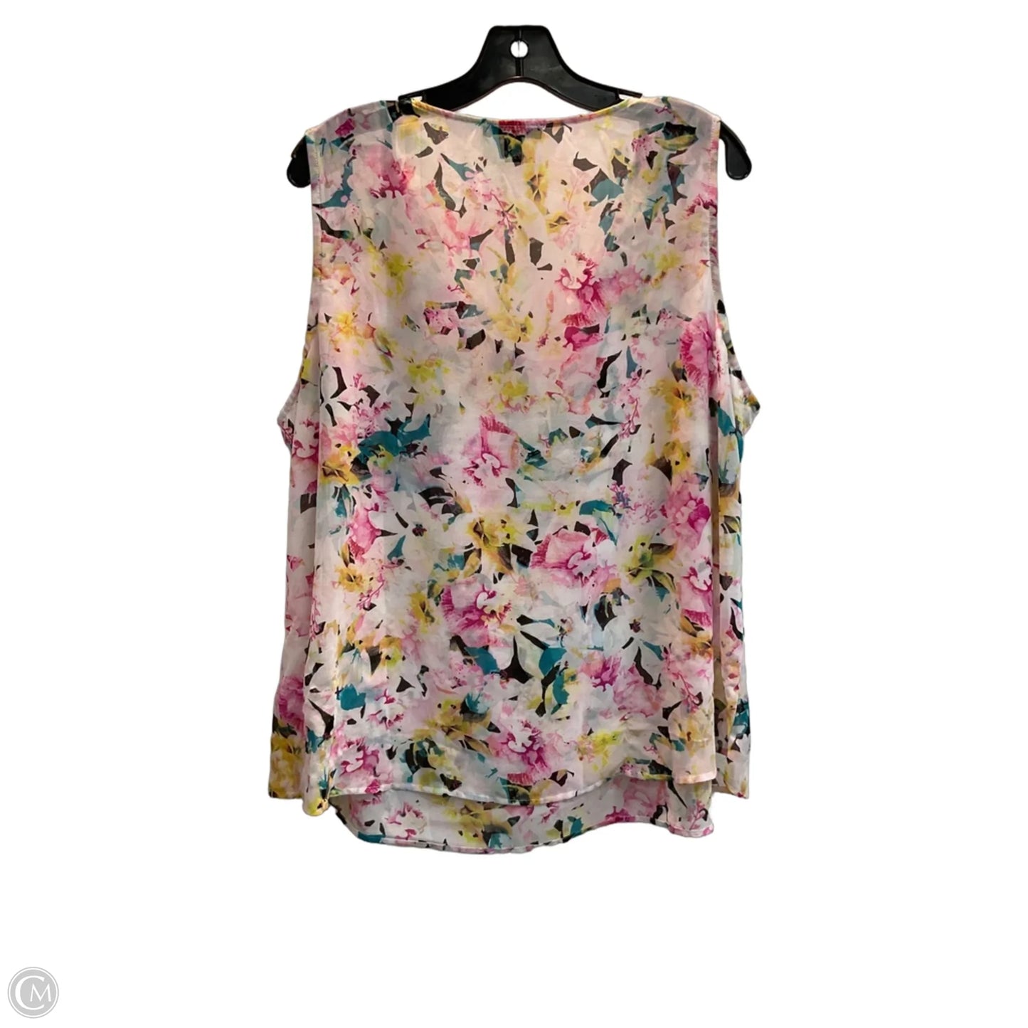 Blouse Sleeveless By Roz And Ali In Floral Print, Size: 2x