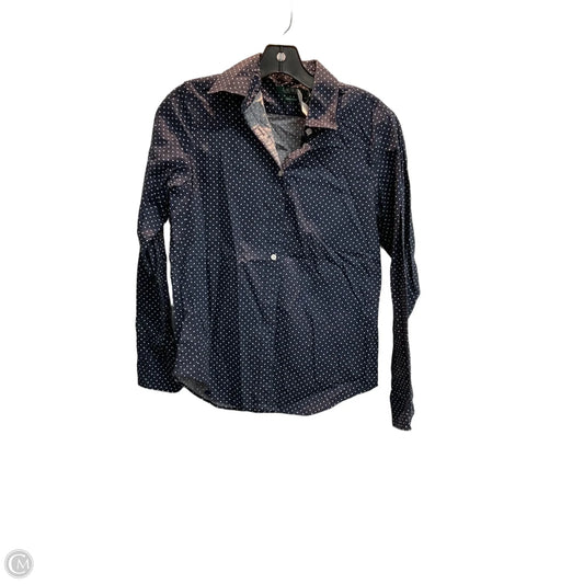 Blouse Long Sleeve By Lauren By Ralph Lauren In Polkadot Pattern, Size: S