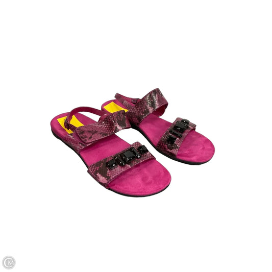 Sandals Flats By Vionic In Pink, Size: 9