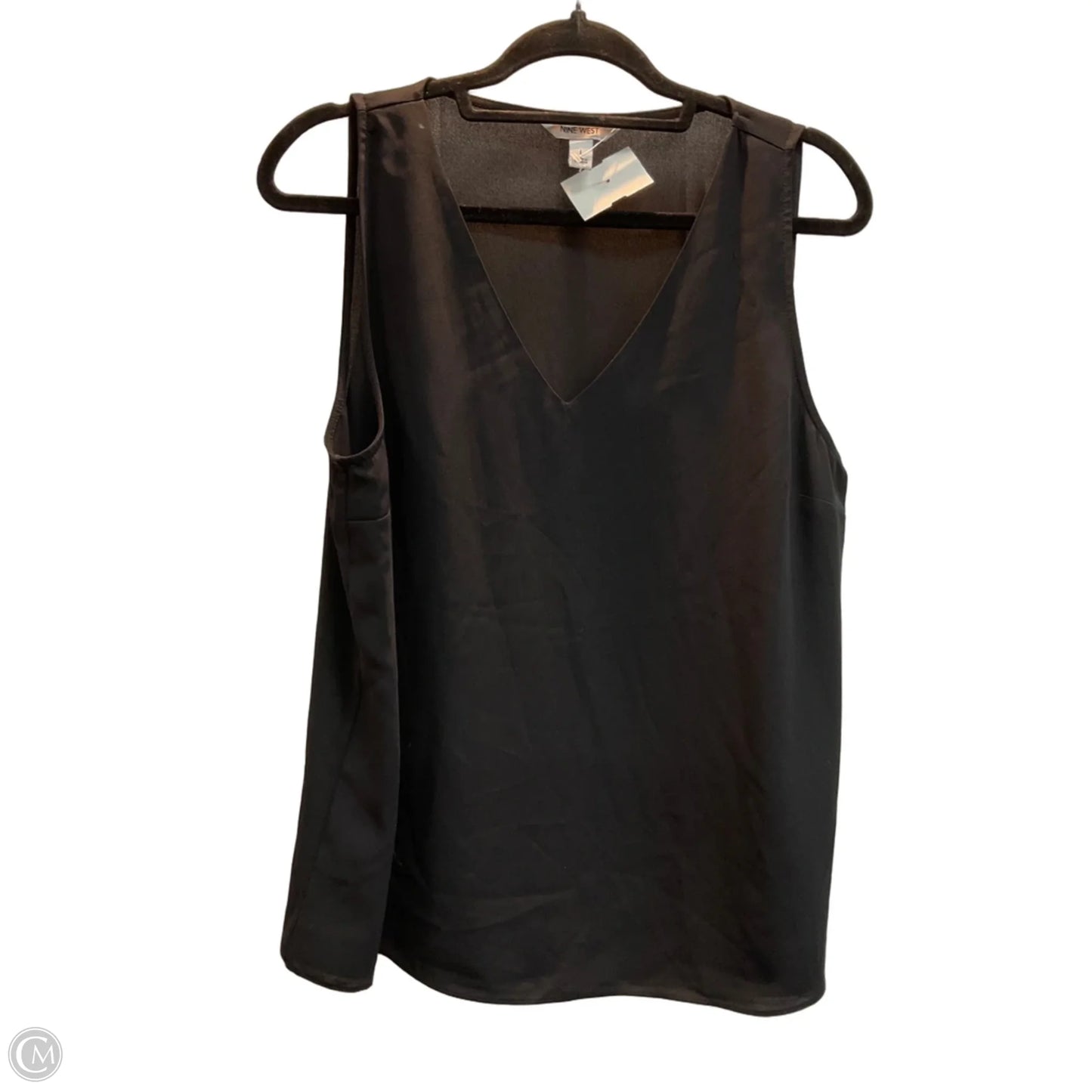 Top Sleeveless By Nine West In Black, Size: L