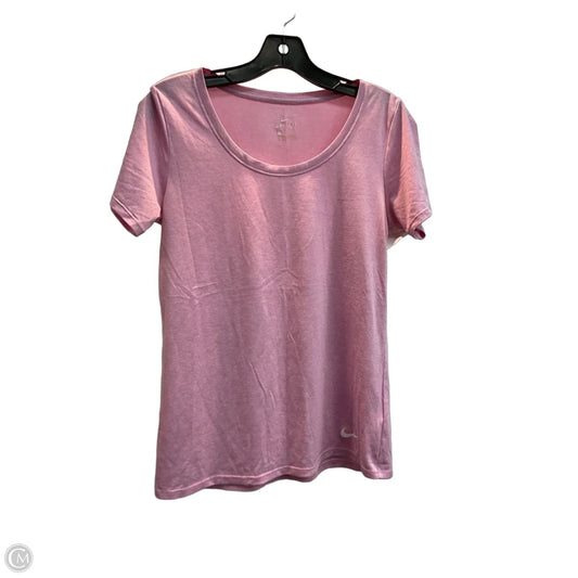 Athletic Top Short Sleeve By Nike Apparel In Pink, Size: S