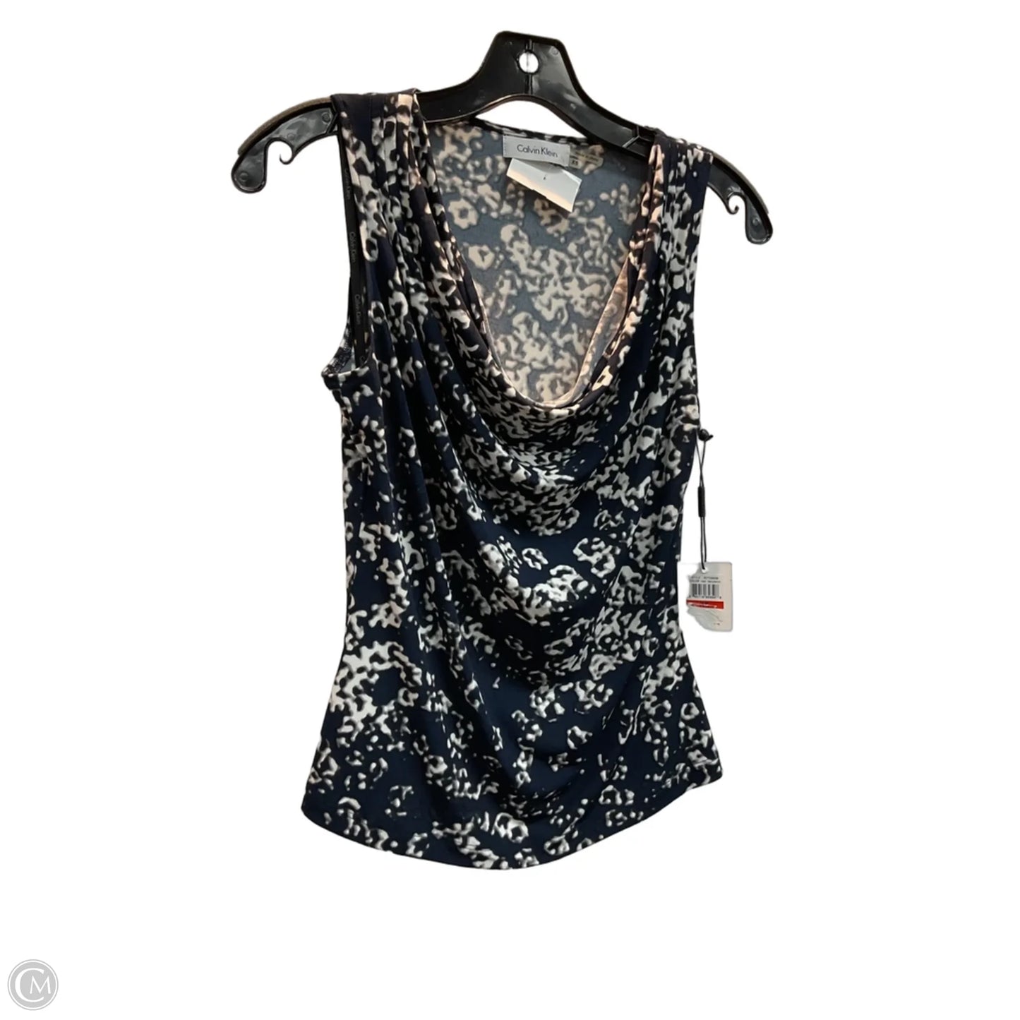Top Sleeveless By Calvin Klein In Navy, Size: Xs