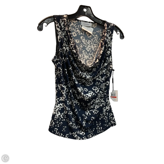 Top Sleeveless By Calvin Klein In Navy, Size: Xs