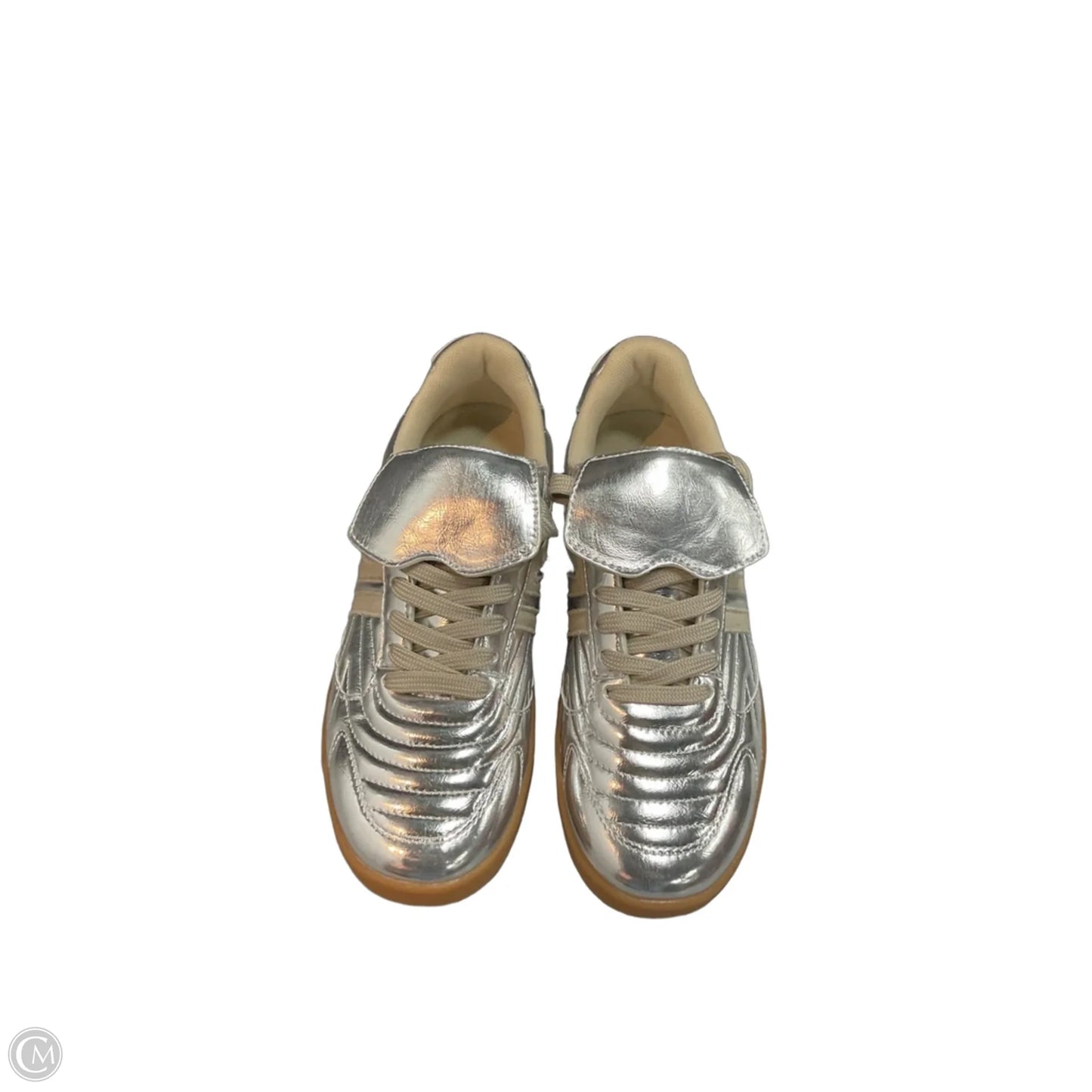 Shoes Sneakers By Steve Madden In Silver, Size: 6.5
