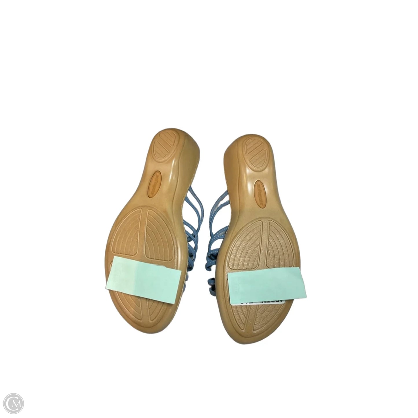 Sandals Heels Wedge By Softspots In Blue, Size: 7.5