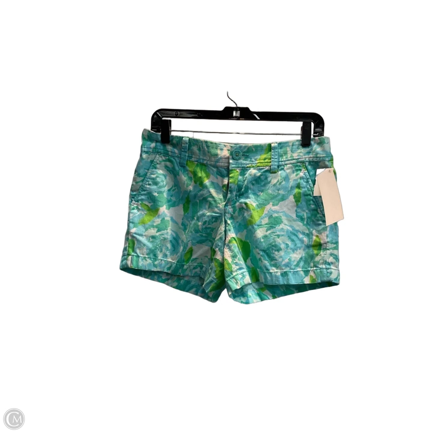 Shorts Designer By Lilly Pulitzer In Blue & Green, Size: 4