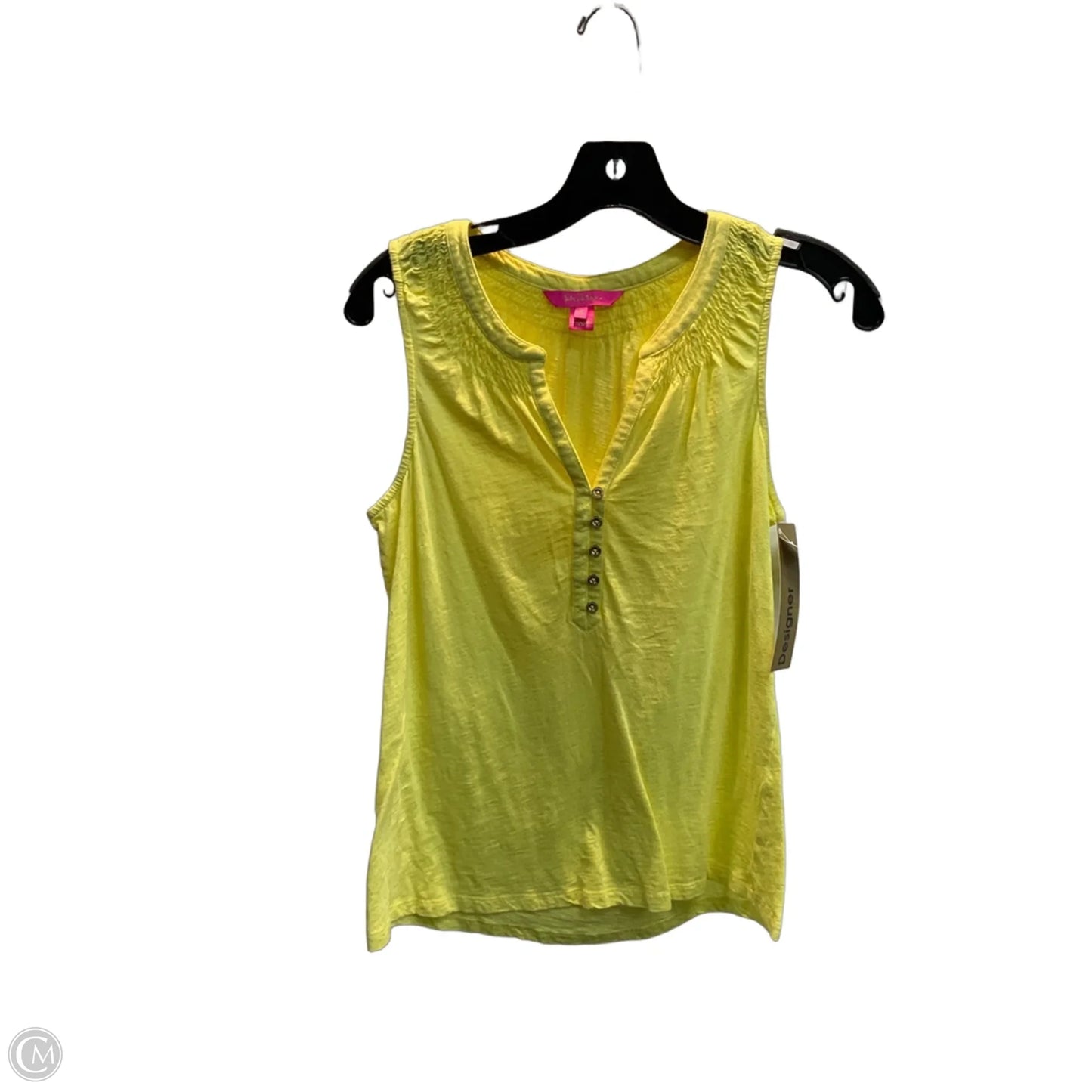 Top Sleeveless Designer By Lilly Pulitzer In Yellow, Size: S