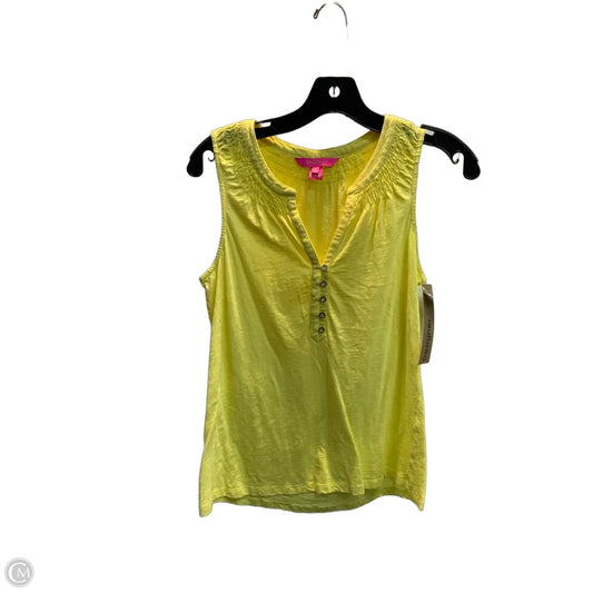 Top Sleeveless Designer By Lilly Pulitzer In Yellow, Size: S