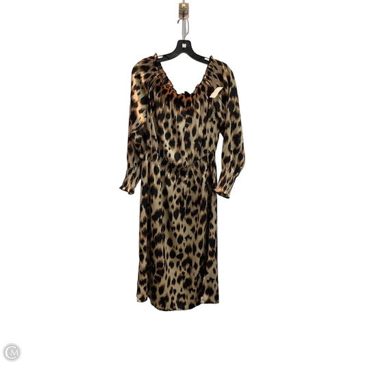 Dress Party Midi By White House Black Market In Animal Print, Size: L