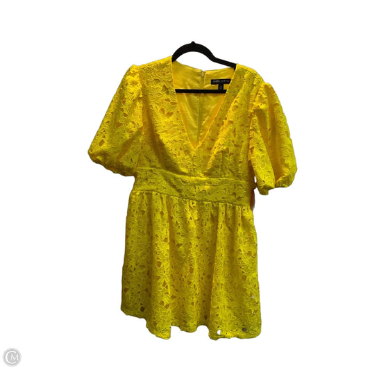 Dress Party Midi By Clothes Mentor In Yellow, Size: L