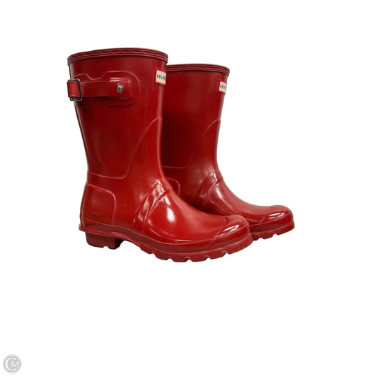 Boots Rain By Hunter In Red, Size: 7
