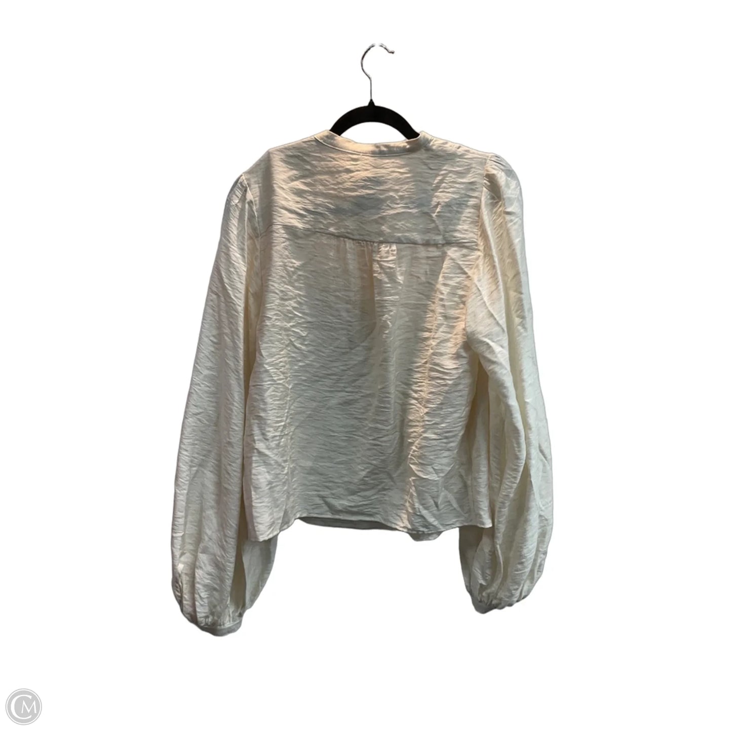 Blouse Long Sleeve By Anthropologie In Cream, Size: S