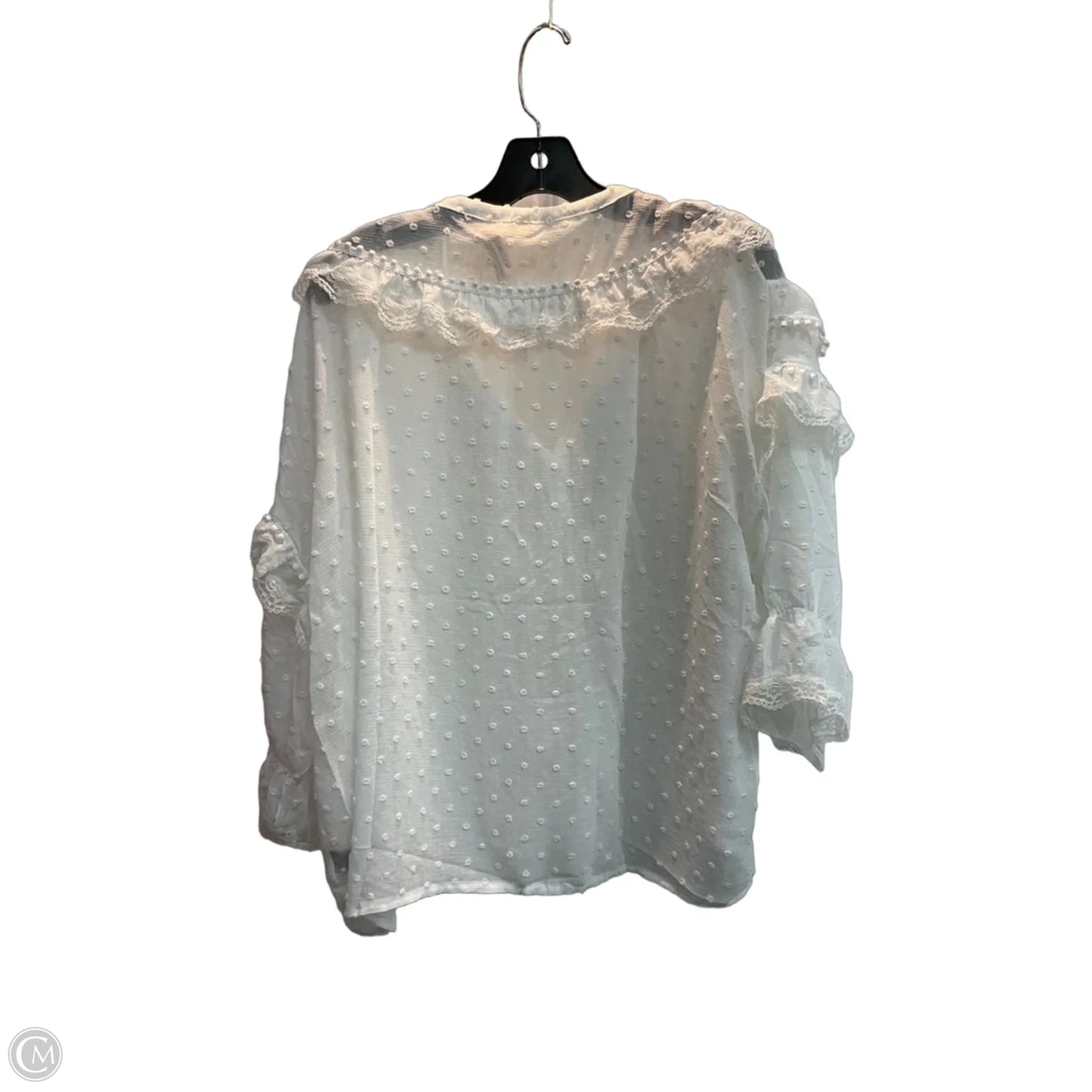 Blouse Long Sleeve By Pol In White, Size: S